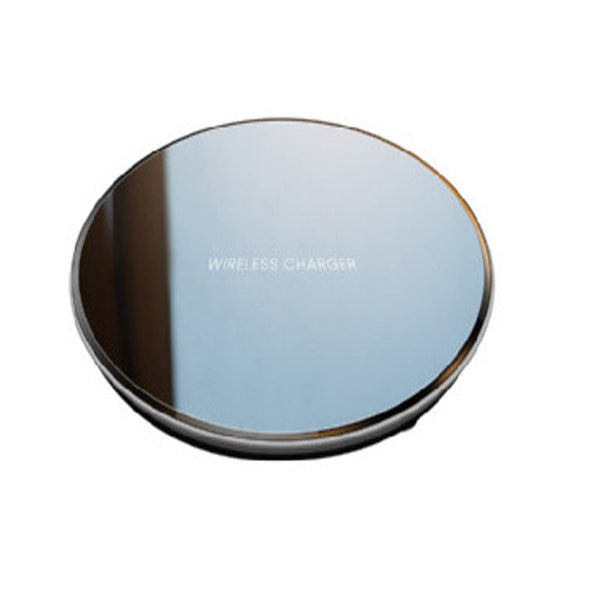 HKM-970515 Wireless Charging Round Charger - 5W & 15W Options in Glossy Black and Leather Grain Finish