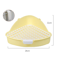 HKM-9705789 Corner Litter Box for Small Pets - Ideal Potty Trainer for Rabbits, Hamsters, Guinea Pigs, Ferrets, and Chinchillas