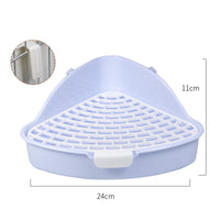 HKM-9705789 Corner Litter Box for Small Pets - Ideal Potty Trainer for Rabbits, Hamsters, Guinea Pigs, Ferrets, and Chinchillas