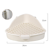 HKM-9705789 Corner Litter Box for Small Pets - Ideal Potty Trainer for Rabbits, Hamsters, Guinea Pigs, Ferrets, and Chinchillas