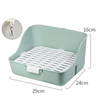 HKM-9705789 Corner Litter Box for Small Pets - Ideal Potty Trainer for Rabbits, Hamsters, Guinea Pigs, Ferrets, and Chinchillas