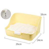 HKM-9705789 Corner Litter Box for Small Pets - Ideal Potty Trainer for Rabbits, Hamsters, Guinea Pigs, Ferrets, and Chinchillas