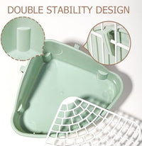 HKM-9705789 Corner Litter Box for Small Pets - Ideal Potty Trainer for Rabbits, Hamsters, Guinea Pigs, Ferrets, and Chinchillas