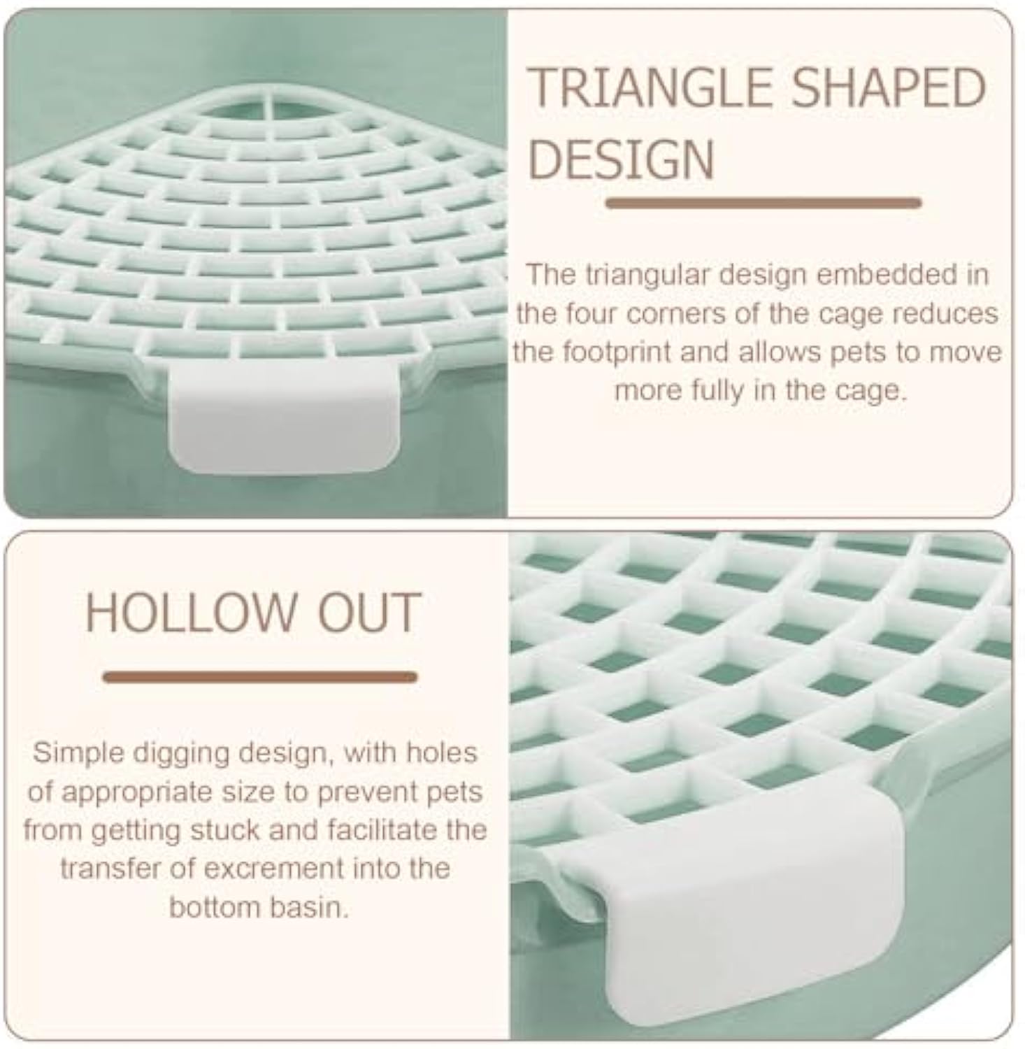 HKM-9705789 Corner Litter Box for Small Pets - Ideal Potty Trainer for Rabbits, Hamsters, Guinea Pigs, Ferrets, and Chinchillas
