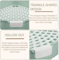 HKM-9705789 Corner Litter Box for Small Pets - Ideal Potty Trainer for Rabbits, Hamsters, Guinea Pigs, Ferrets, and Chinchillas