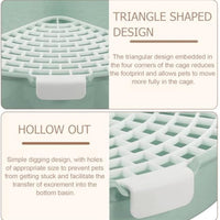 HKM-9705789 Corner Litter Box for Small Pets - Ideal Potty Trainer for Rabbits, Hamsters, Guinea Pigs, Ferrets, and Chinchillas