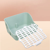 HKM-9705789 Corner Litter Box for Small Pets - Ideal Potty Trainer for Rabbits, Hamsters, Guinea Pigs, Ferrets, and Chinchillas