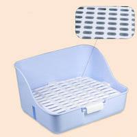 HKM-9705789 Corner Litter Box for Small Pets - Ideal Potty Trainer for Rabbits, Hamsters, Guinea Pigs, Ferrets, and Chinchillas
