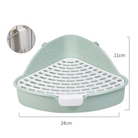 HKM-9705789 Corner Litter Box for Small Pets - Ideal Potty Trainer for Rabbits, Hamsters, Guinea Pigs, Ferrets, and Chinchillas