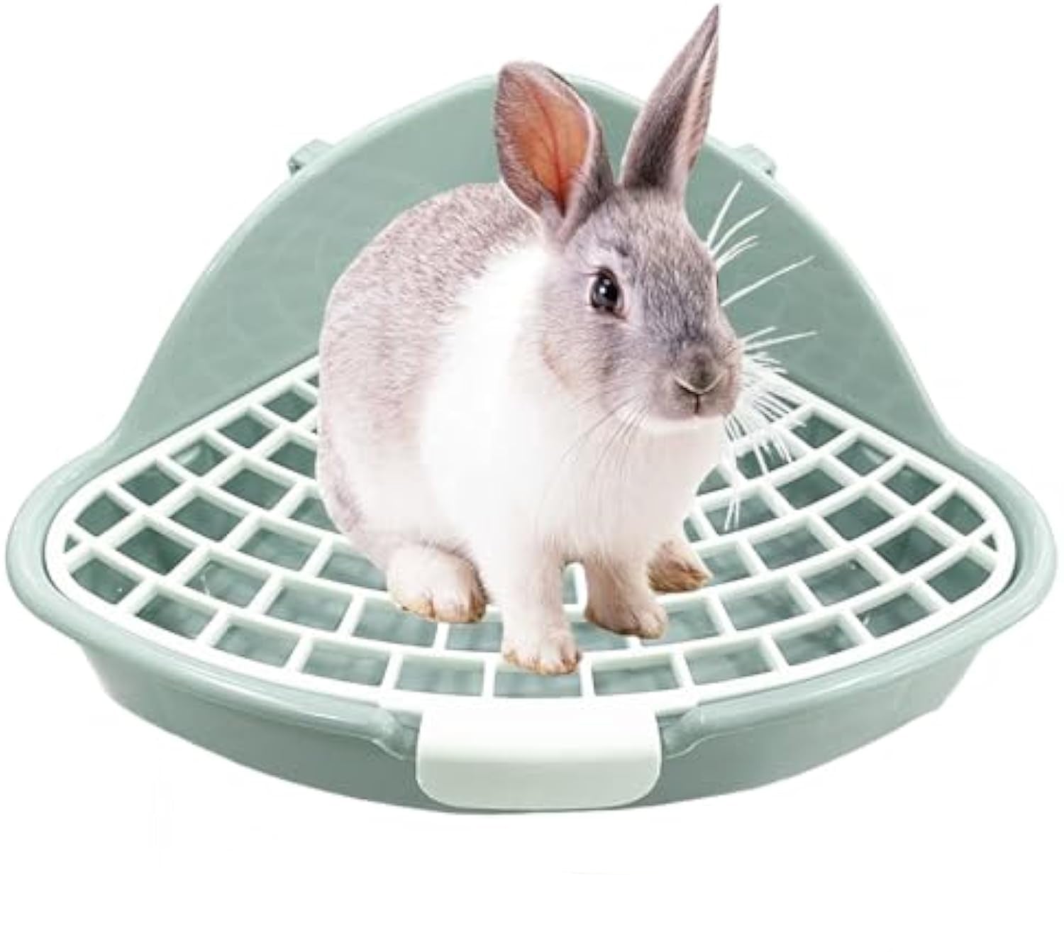 HKM-9705789 Corner Litter Box for Small Pets - Ideal Potty Trainer for Rabbits, Hamsters, Guinea Pigs, Ferrets, and Chinchillas