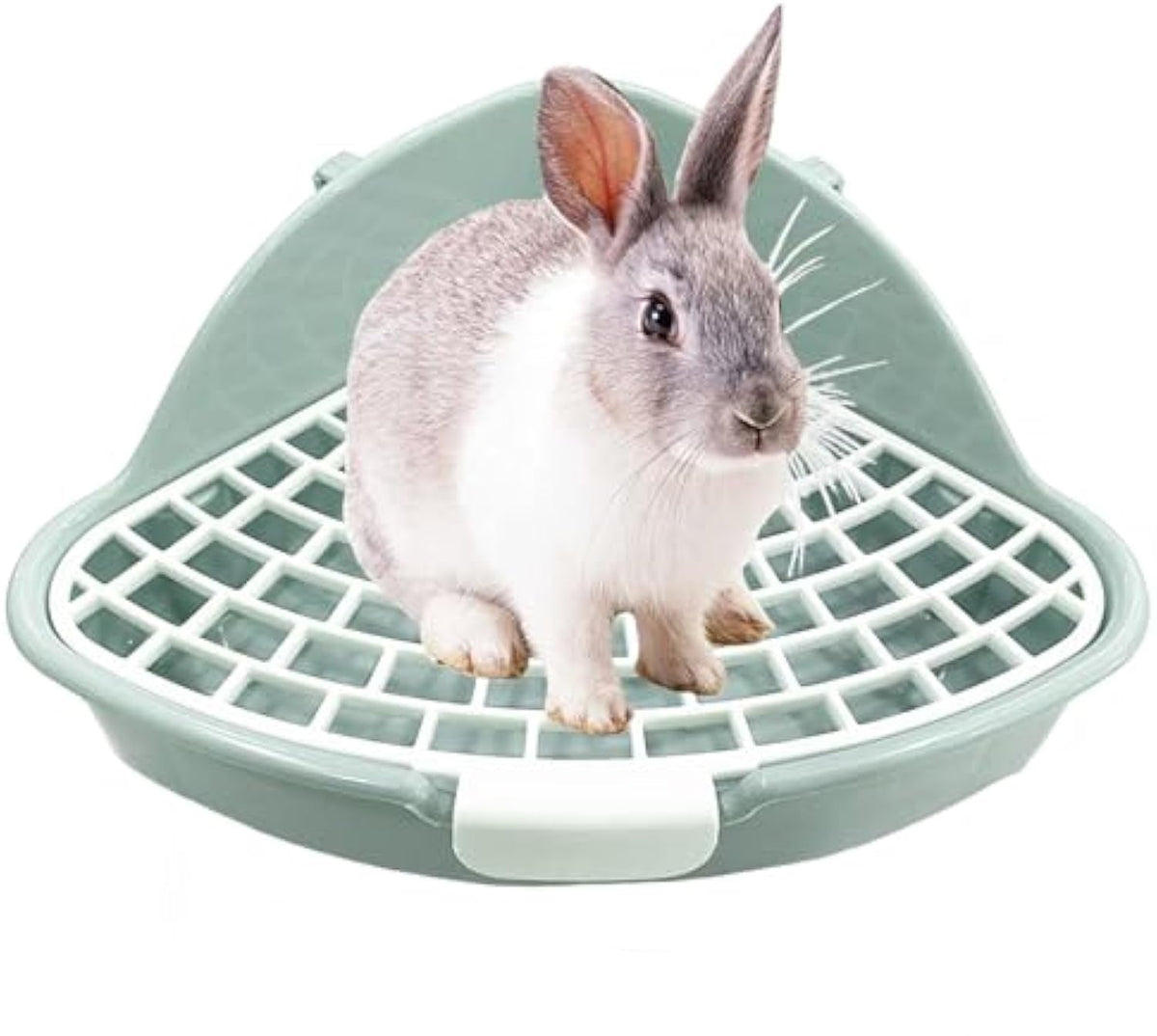 HKM-9705789 Corner Litter Box for Small Pets - Ideal Potty Trainer for Rabbits, Hamsters, Guinea Pigs, Ferrets, and Chinchillas