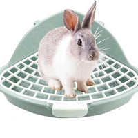HKM-9705789 Corner Litter Box for Small Pets - Ideal Potty Trainer for Rabbits, Hamsters, Guinea Pigs, Ferrets, and Chinchillas