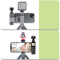 HKM-970707 Dual Cold Boots Expandable Metal Clip for Osmo Pocket 2 with Tripod Connection