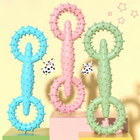 HKM-9707581 TPR Chew Toy Ring for Dogs and Puppies - Safe and Eco-Friendly Teething Stick