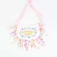 HKM-9707709 Pet Birthday Bib and Hat Set for Dogs - Bichon Triangle Scarf, Polyester Material, Various Sizes Available