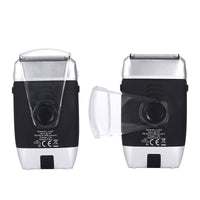 HKM-970835 USB Rechargeable Electric Shaver - Black and Silver, 2-Hour Use, 5W Power, Waterproof Cleaning