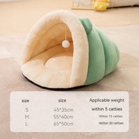 HKM-9710141 Cozy Round Ears Plush Slippers for Dogs - Soft Comfortable Mat in Gray and Green