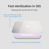 HKM-971027 10W Wireless Charging Disinfection Box for Mobile Phones with Indicating Function