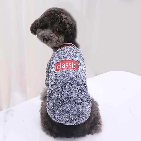 HKM-9710653 Lambswool Two-Leg Pet Clothing for Dogs and Cats - Autumn and Winter Wear in Various Colors and Sizes