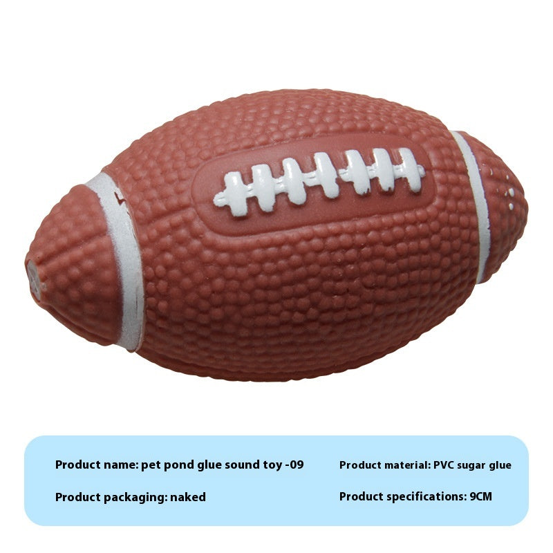 HKM-9710909 Durable Vinyl Simulation Bite-Resistant Ball for Pets - Various Colors Available