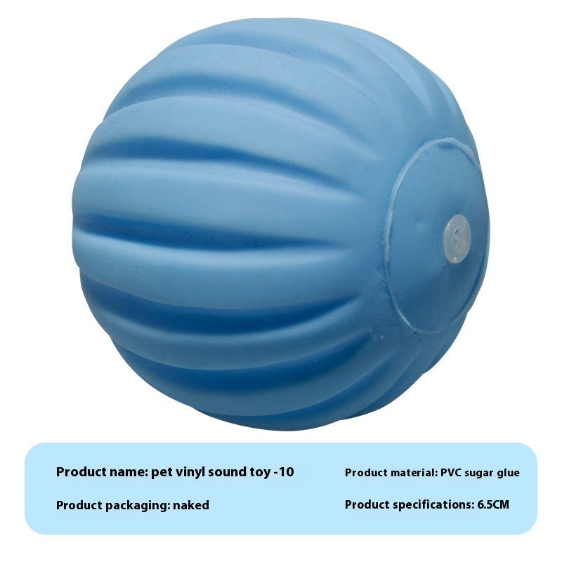 HKM-9710909 Durable Vinyl Simulation Bite-Resistant Ball for Pets - Various Colors Available