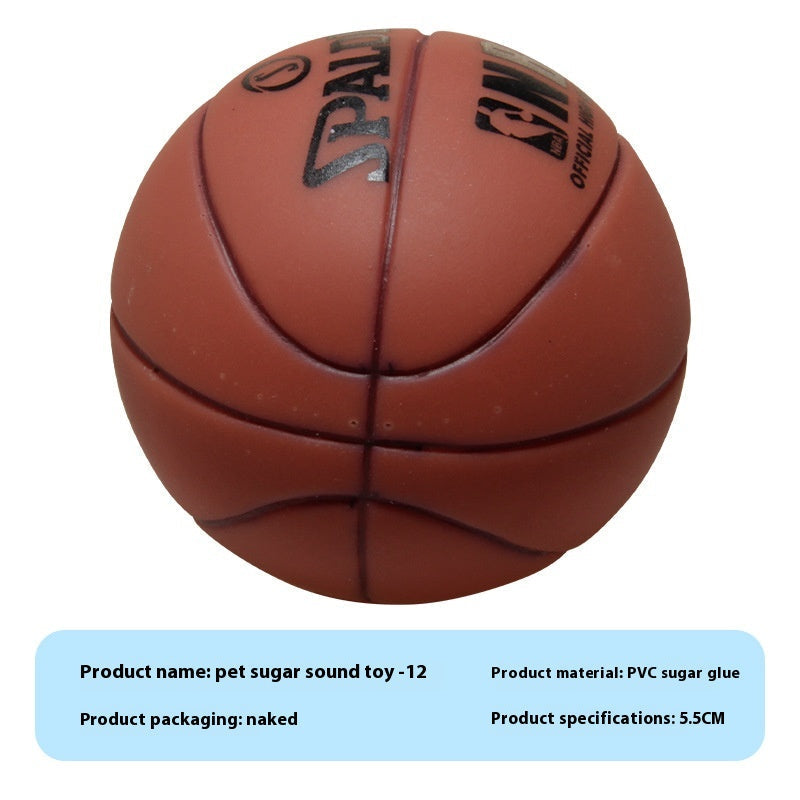 HKM-9710909 Durable Vinyl Simulation Bite-Resistant Ball for Pets - Various Colors Available