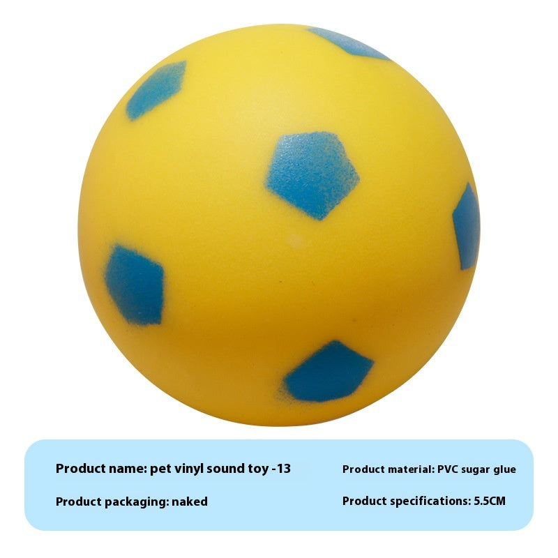HKM-9710909 Durable Vinyl Simulation Bite-Resistant Ball for Pets - Various Colors Available