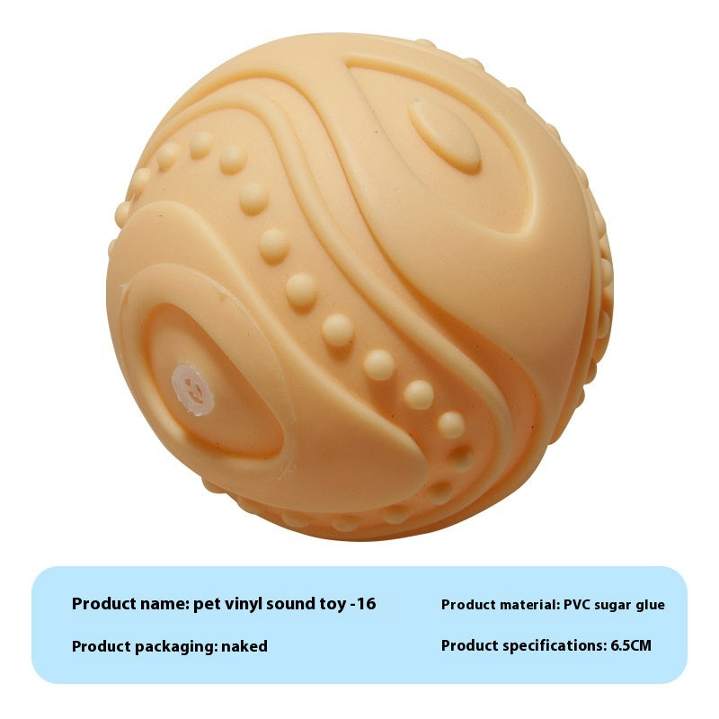 HKM-9710909 Durable Vinyl Simulation Bite-Resistant Ball for Pets - Various Colors Available