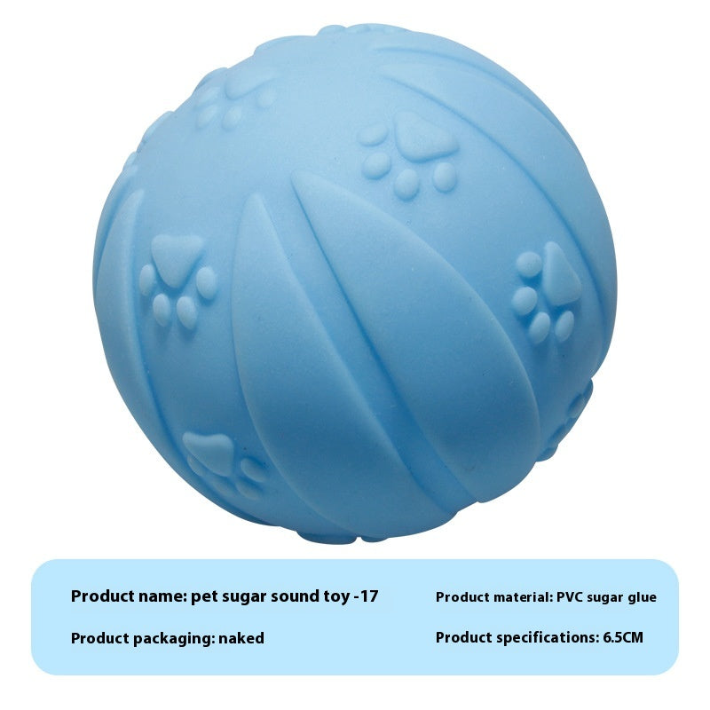 HKM-9710909 Durable Vinyl Simulation Bite-Resistant Ball for Pets - Various Colors Available