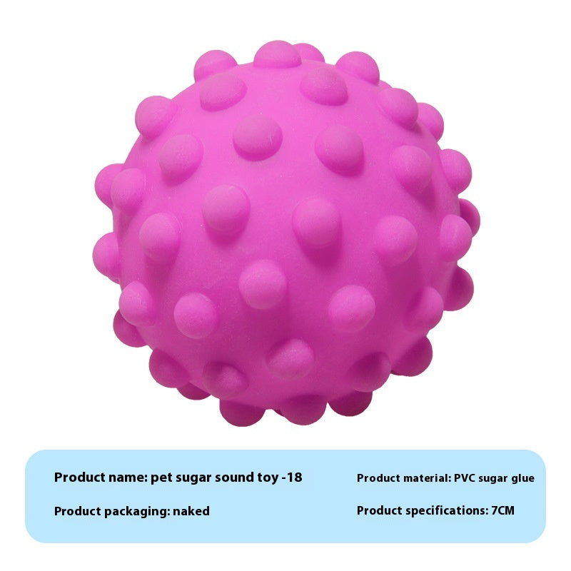 HKM-9710909 Durable Vinyl Simulation Bite-Resistant Ball for Pets - Various Colors Available
