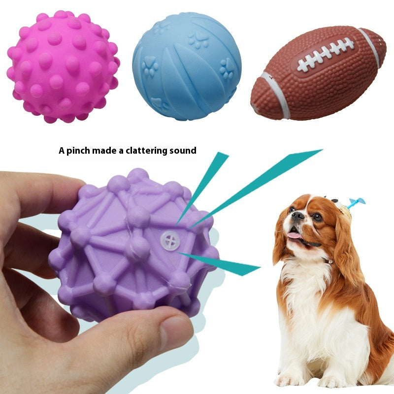 HKM-9710909 Durable Vinyl Simulation Bite-Resistant Ball for Pets - Various Colors Available