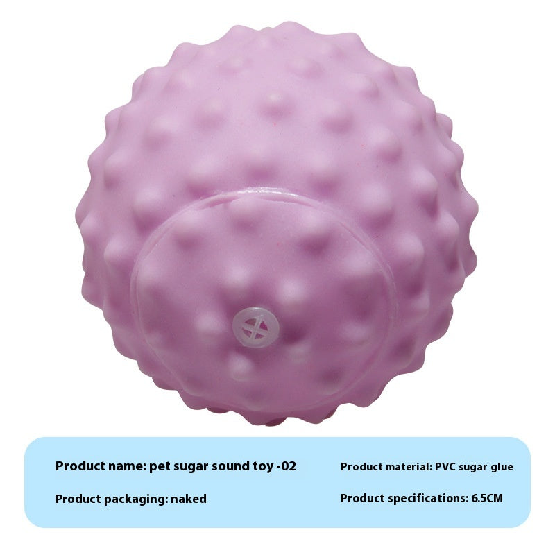 HKM-9710909 Durable Vinyl Simulation Bite-Resistant Ball for Pets - Various Colors Available