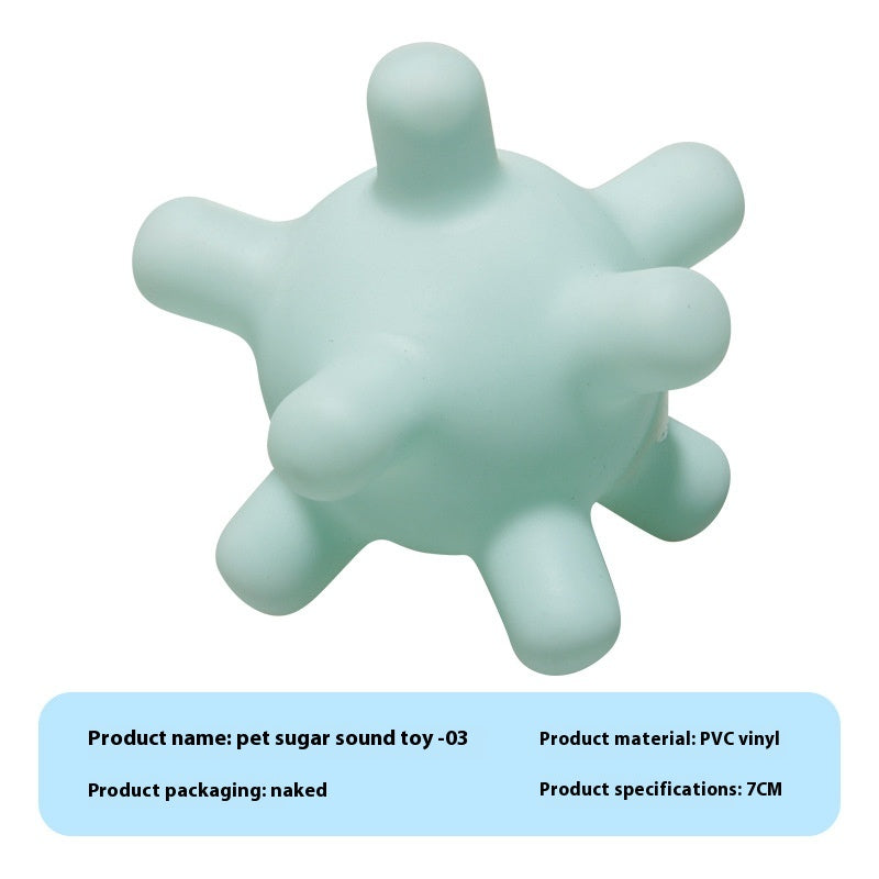 HKM-9710909 Durable Vinyl Simulation Bite-Resistant Ball for Pets - Various Colors Available