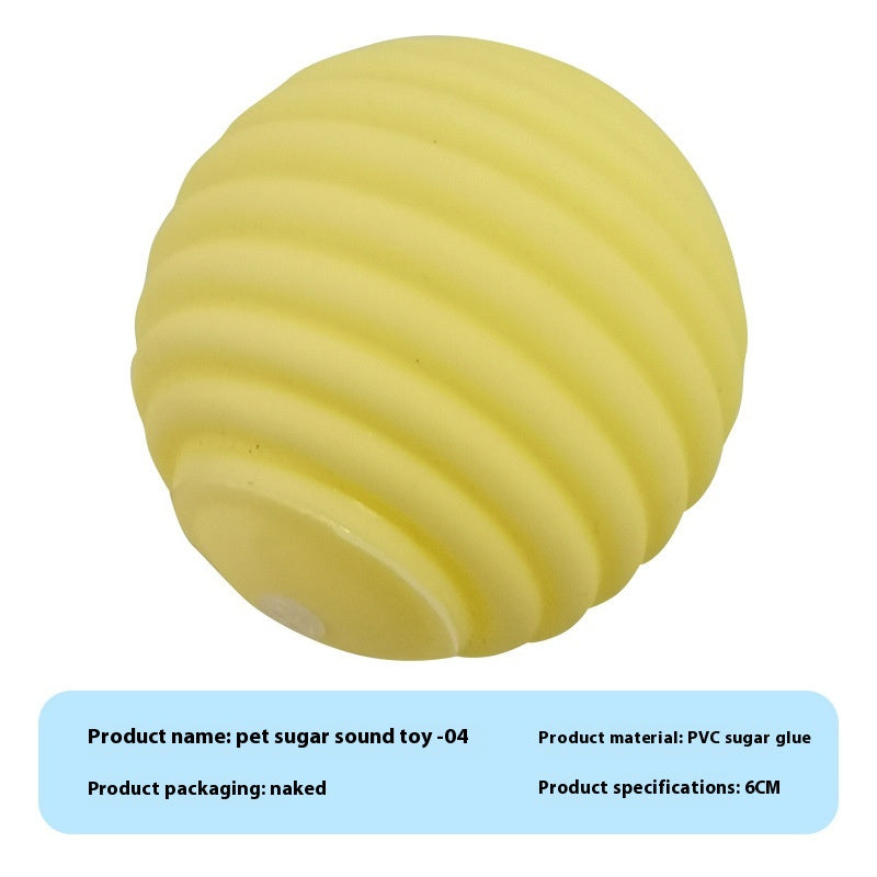 HKM-9710909 Durable Vinyl Simulation Bite-Resistant Ball for Pets - Various Colors Available