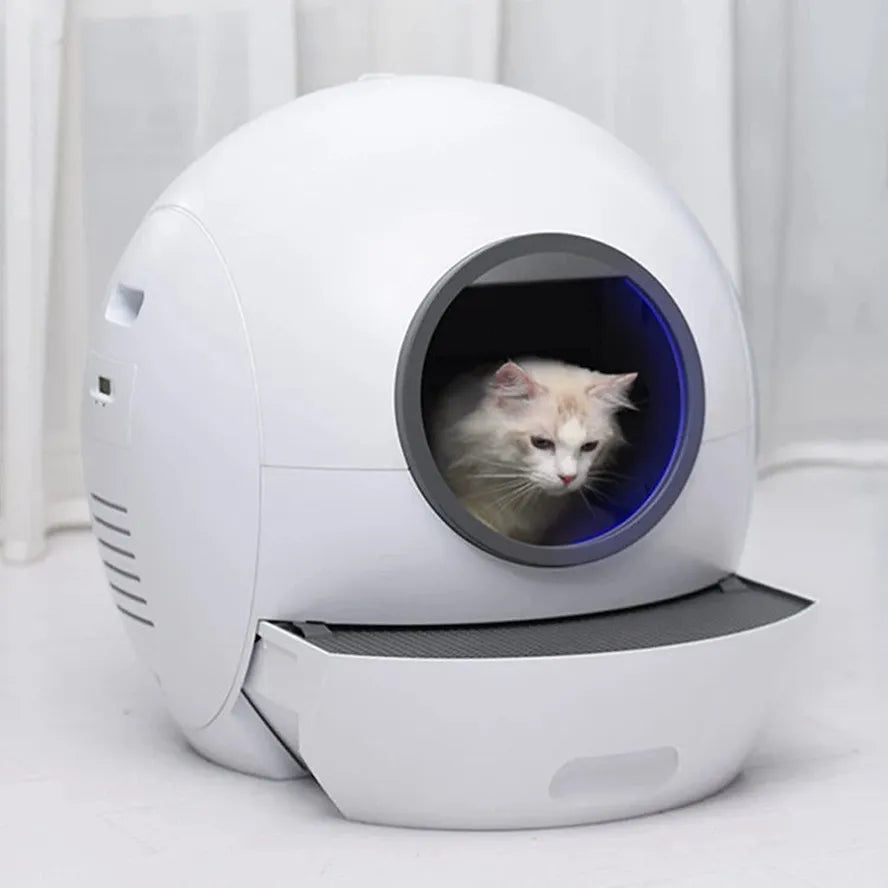 HKM-971091 Automatic Self-Cleaning Cat Litter Box with Odor Control for Multiple Cats