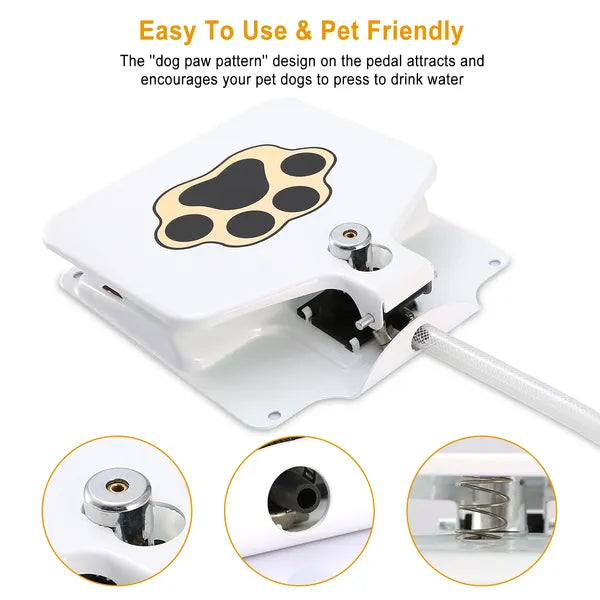 HKM-9712061 Outdoor Dog Water Fountain with Step-on Activation for Easy Self-Serve Hydration