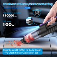 HKM-971219 Portable High-Power Car Vacuum Cleaner with Brushless Motor and Digital Display