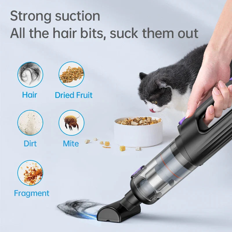 HKM-971219 Portable High-Power Car Vacuum Cleaner with Brushless Motor and Digital Display