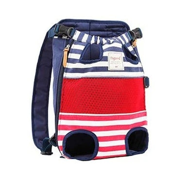 HKM-9712317 Pet Carrier Backpack for Small Dogs and Cats - Breathable, Airline Approved, Stylish Striped Design