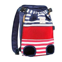HKM-9712317 Pet Carrier Backpack for Small Dogs and Cats - Breathable, Airline Approved, Stylish Striped Design
