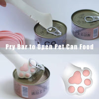 HKM-9713341 Cute Pink Cat Food Can Lid with Spoon for Easy Wet Food Storage