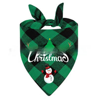 HKM-9713469 Christmas Pet Triangle Plaid Towel in Various Patterns and Colors