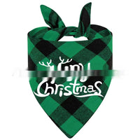 HKM-9713469 Christmas Pet Triangle Plaid Towel in Various Patterns and Colors
