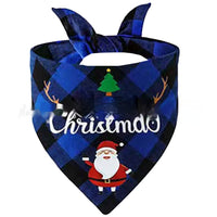 HKM-9713469 Christmas Pet Triangle Plaid Towel in Various Patterns and Colors