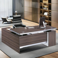 HKM-971347 Modern Wooden Manager Desk with Locking Drawer for Home and Office Use