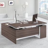 HKM-971347 Modern Wooden Manager Desk with Locking Drawer for Home and Office Use