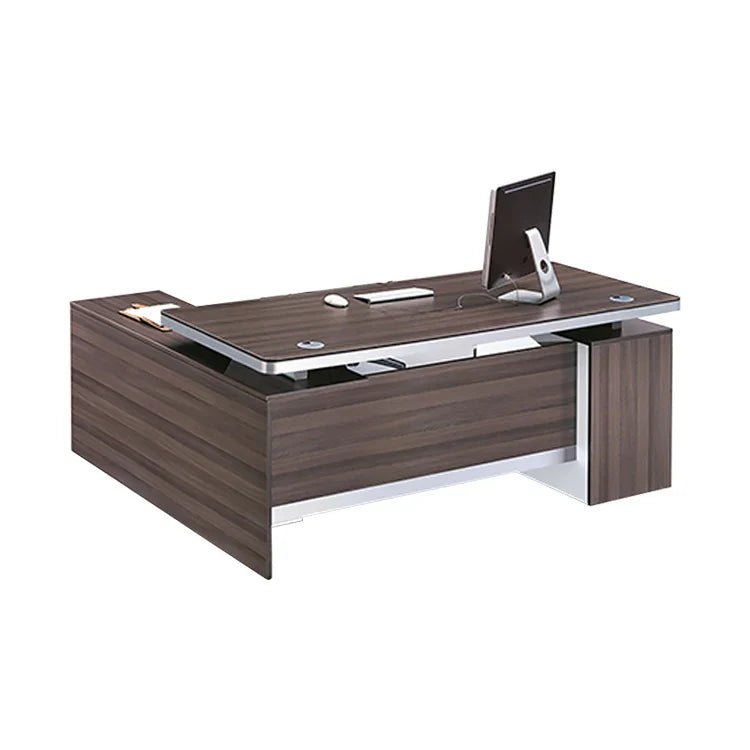 HKM-971347 Modern Wooden Manager Desk with Locking Drawer for Home and Office Use