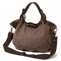 HKM-971539 Eco-Friendly Cotton Canvas Tote Handbag for Women - Size 32cm x 12cm x 38cm