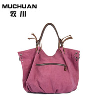 HKM-971539 Eco-Friendly Cotton Canvas Tote Handbag for Women - Size 32cm x 12cm x 38cm