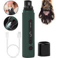 HKM-971539 Rechargeable Electric Dog Nail Grinder with 5-Speed Settings and LED Light for Safe and Quiet Pet Grooming